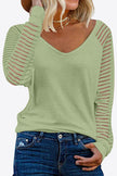 V-Neck Long Raglan Sleeve T-Shirt