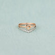 Knotted Heart Shape Inlaid Zircon Ring