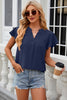 Notched Cap Sleeve T-Shirt