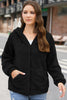 Zip Up Long Sleeve Fuzzy Hoodie Outerwear