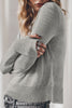 Ribbed Hem Round Neck Long Sleeve Sweater