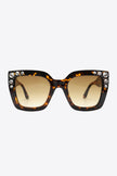 Inlaid Rhinestone Polycarbonate Sunglasses