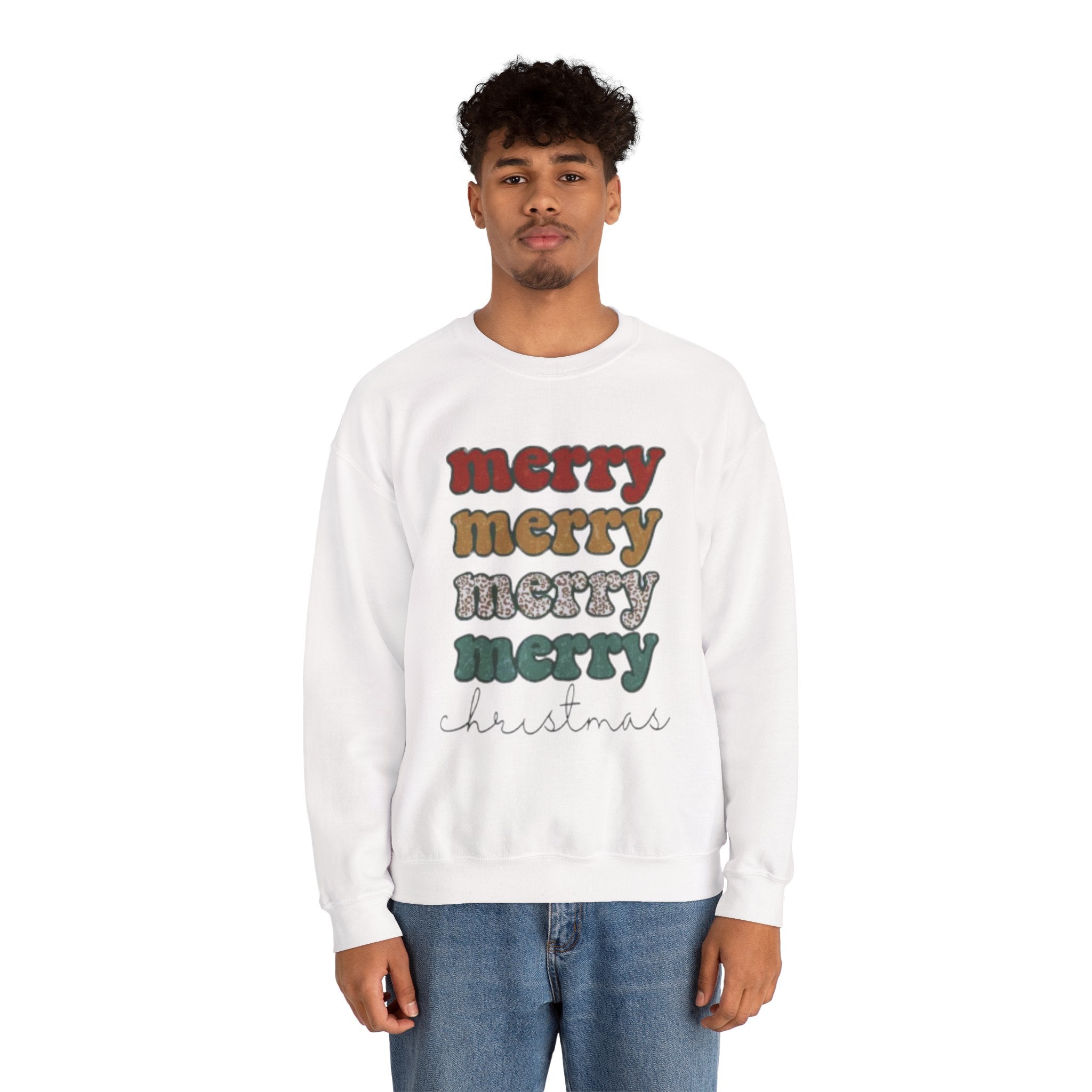Merry Merry Merry Christmas Crewneck Sweatshirt