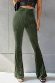 Ribbed High Waist Flare Pants