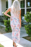 Floral Spaghetti Strap Scoop Neck Jumpsuit