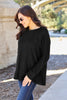 Basic Bae Full Size Ribbed Round Neck Long Sleeve Knit Sweater