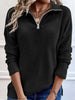 Full Size Quarter Zip Long Sleeve Sweater