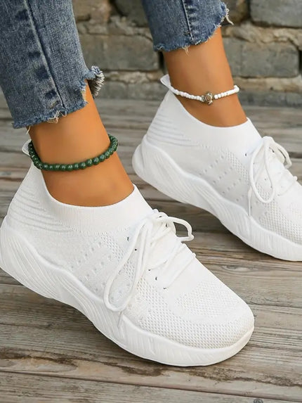 Mesh Round Toe Flat Athletic Sneaker