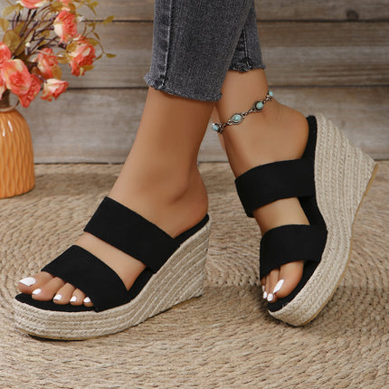 Open Toe Platform Wedge