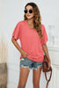 V-Neck Side Ruched T-Shirt