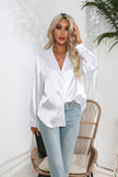 Lapel Collar Button Up Long Sleeve Shirt