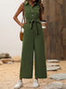 Tie Waist Sleeveless Wide Leg Jumpsuit