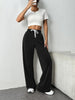 Drawstring Wide Leg Pants with Pockets