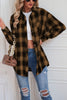 Plaid Button Up Dropped Shoulder Shirt