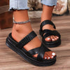 Crisscross Open Toe Platform Sandals