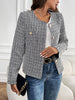 Perfee Plaid Long Sleeve Blazer