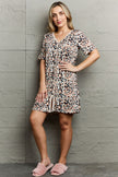 MOON NITE Quilted Quivers Button Down Sleepwear Dress