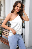 One Shoulder Sleeveless Blouse