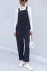 Perfee Button Detail Corduroy Jumpsuit with Side Pockets