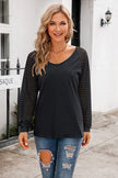 V-Neck Long Raglan Sleeve T-Shirt