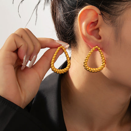 Gold-Plated Twisted Earrings