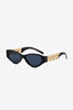 Chain Detail Temple Cat Eye Sunglasses