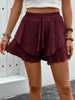 Perfee Tied Layered High Waist Shorts