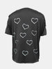 Full Size Lace Detail Heart Round Neck Short Sleeve T-Shirt