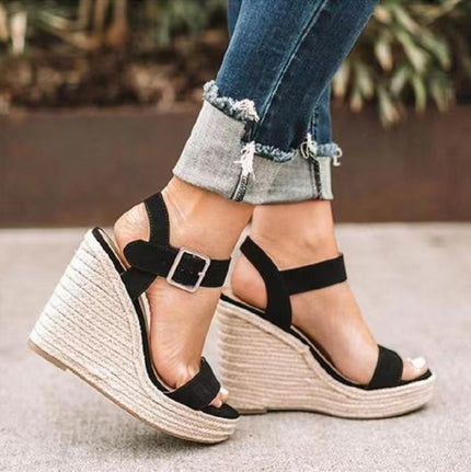 Open Toe High Heel Wedge