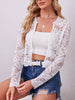 Lace Open Front Long Sleeve Jacket