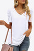 V-Neck Puff Sleeve Tee