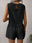 Round Neck Sleeveless Top and Shorts Set