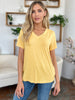 Bamboo Full Size V-Neck High-Low T-Shirt