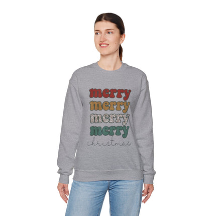 Merry Merry Merry Christmas Crewneck Sweatshirt