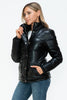 Pocketed Zip Up Turtleneck Puffer Jacket