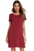 Round Neck Short Sleeve Lounge Dress