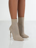 Mesh Point Toe Stiletto Boots