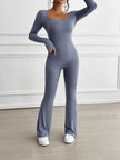 Devine Cutout Scoop Neck Long Sleeve Jumpsuit