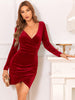 Long Sleeve Tulip Hem Mini Dress