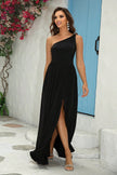 One-Shoulder Split Maxi Dress