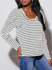 Striped Round Neck Long Sleeve T-Shirt