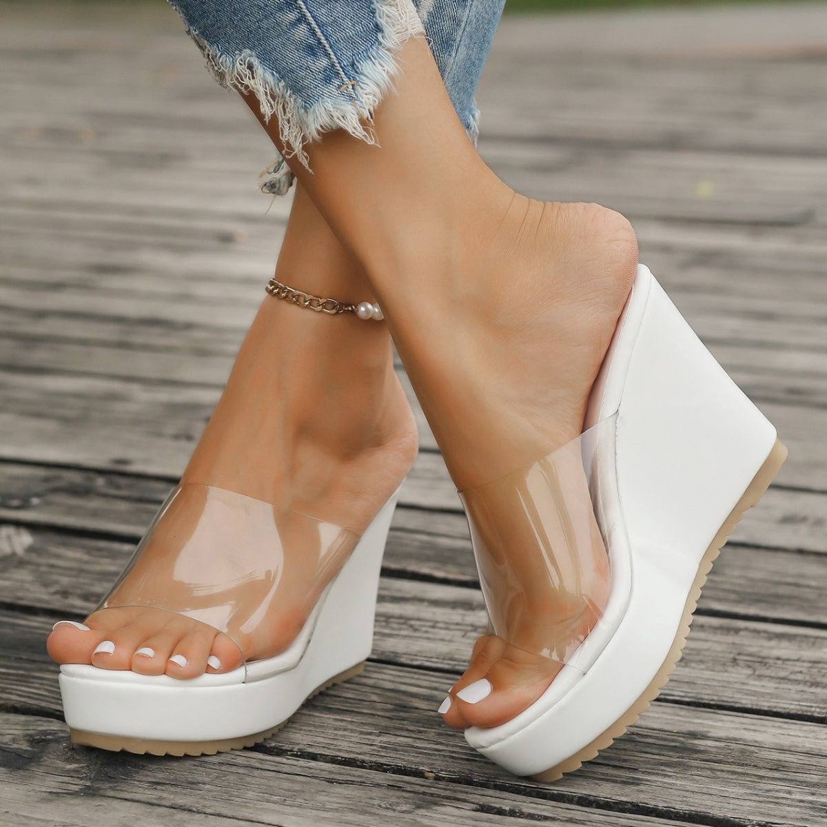 Open Toe Wedge