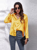 Collared Neck Buttoned Long Sleeve Shirt