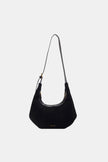 Suede Adjustable Strap Shoulder Bag