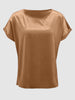 Round Neck Short Sleeve Blouse