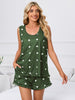 Heart Scoop Neck and Shorts Pajama Set