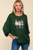 Haptics Sequin Nutcracker Patch Hacci Knit Sweater