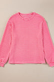 Striped Round Neck Long Sleeve Top