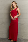 Plus Size Scoop Neck Maxi  Dress