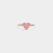 MOM Heart Shape 925 Sterling Silver Engraved Ring